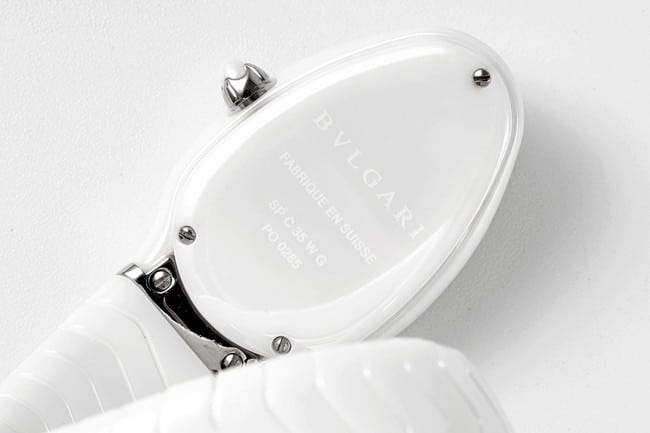 BV factory top-tier watch Bvlgari ladies white dialceramic quartz watch back cover picture