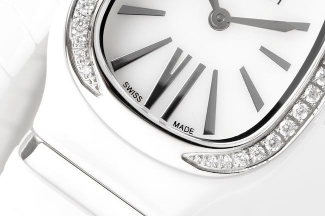 BV factory top-tier watch Bvlgari ladies white dialceramic quartz watch detail shots