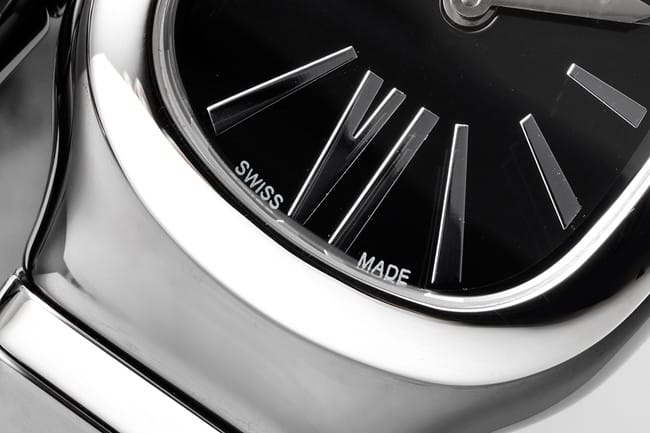 BV factory top-tier watch Bvlgari women's black dial black ceramicbraceletquartz watch detail shots