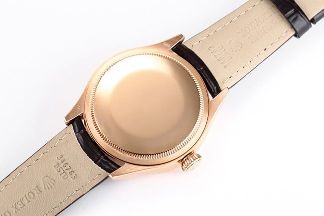 TWF factory Rolextop-tier watch men's white dial brown belt Cellini series 50535 moon phase watch back cover picture