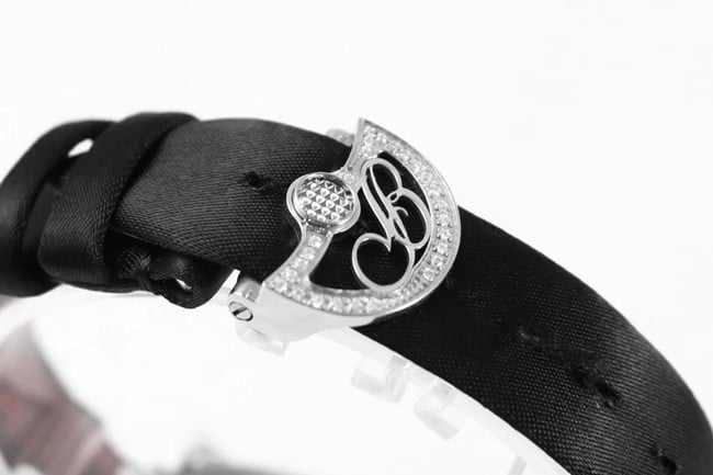 ZF Factory Breguet top-tier watch women's white dial black belt Naples Queen leather strap watch clasp picture
