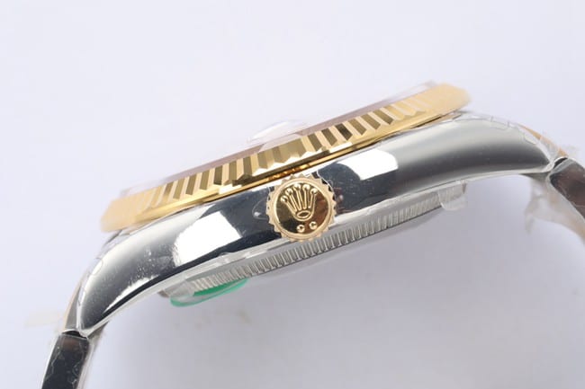 EW Factorytop-tier watch Rolex men's gold disc gold belt Oyster Datejust36 series mechanical watch side view