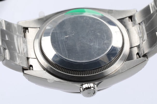 EW FactoryRolextop-tier watch men's green dial steel braceletDatejust36 series automatic movement watch back cover picture