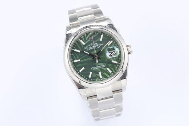 EW FactoryRolextop-tier watch men's green dial steel braceletDatejust36 series automatic movement watch front view