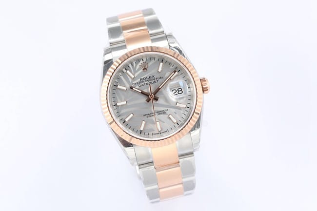 EW FactoryRolextop-tier automatic movement men's gray plate steel braceletDatejust36 series watch front view