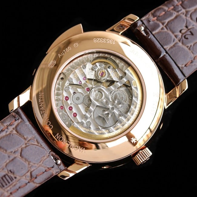 top-tier watch Vacheron Constantin men's white dial brown belt loft craftsman series automatic movementleather strap watch movement picture