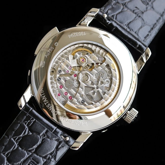 Vacheron Constantintop-tier watch men's white dial black belt loft craftsman series leather strap watch movement picture