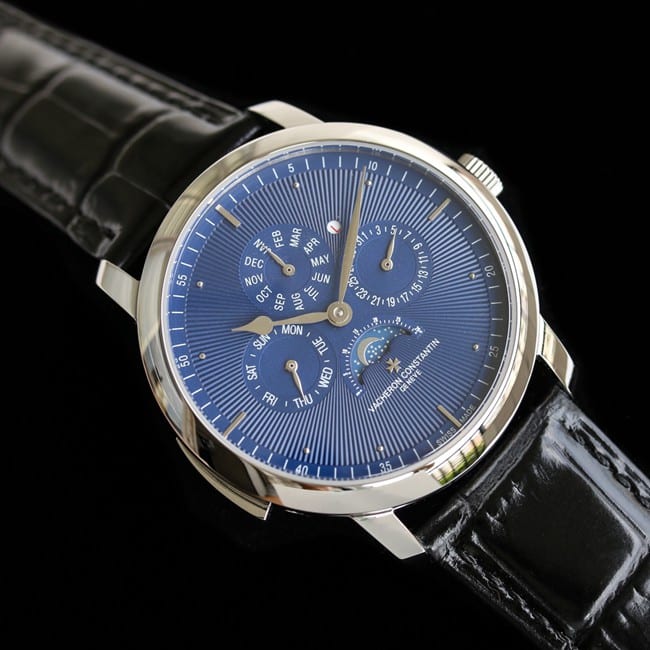 Vacheron Constantintop-tier watch men's white dial black belt Loft Craftsman series leather strap watch front view
