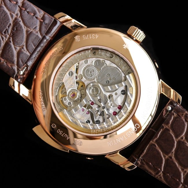 top-tier watch Vacheron Constantin men's brown plate brown belt loft craftsman series leather strap watch movement picture