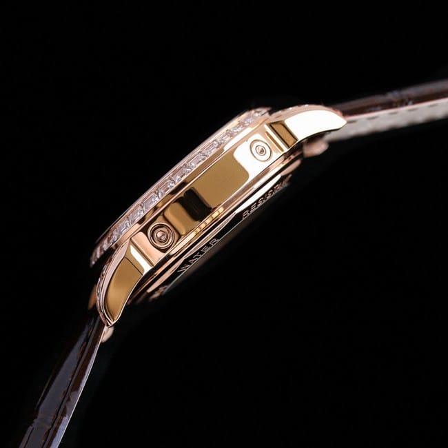 PFF factory Patek Philippetop-tier watch super complex function chronograph series men's white dial brown belt watch side view