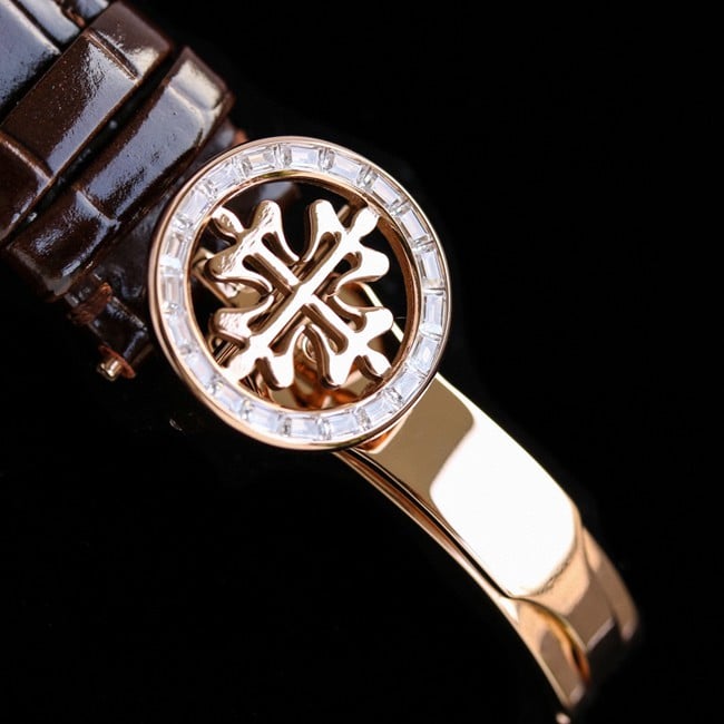 PFF factory Patek Philippetop-tier watch super complex function chronograph series men's white dial brown belt watch clasp picture