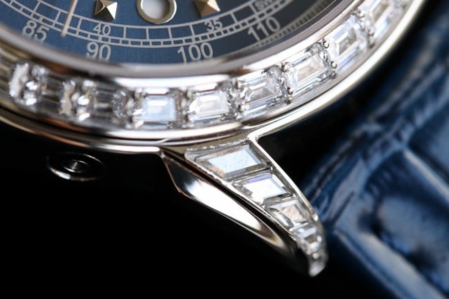 PFF factory top-tier replicaPatek Philippe super complex function chronograph series men's blue dial blue belt mechanical watch detail shots