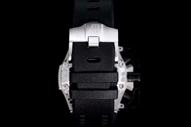 Audemars Piguettop-tier watch men's black dial black rubber strapRoyal Oak offshore series mechanical watch clasp picture