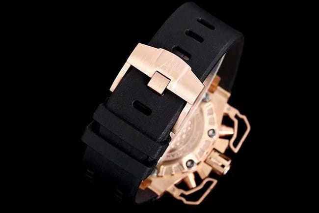top-tier watch Audemars Piguet44mm men's black dial rubber strapRoyal Oak offshore mechanical watch clasp picture