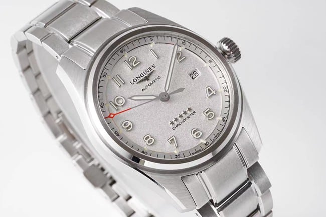 ZF Factorytop-tier watch Longines men's pioneer series dialsteel bracelet mechanical watch front view