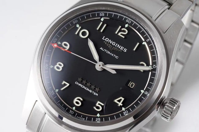 ZF FactoryLonginestop-tier watch fully automatic movement men's blue dialsteel bracelet pioneer series watch front view