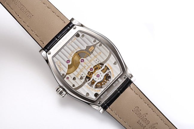 VCR factory Vacheron Constantintop-tier watch men's Maltese tourbillonwhite dial black belt fully automatic movementleather strap watch movement picture