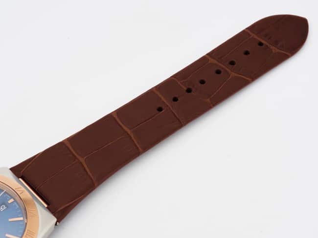TW factory top-tier watch Omega men's brown plate brown belt constellation series leather strap watch leather strap picture