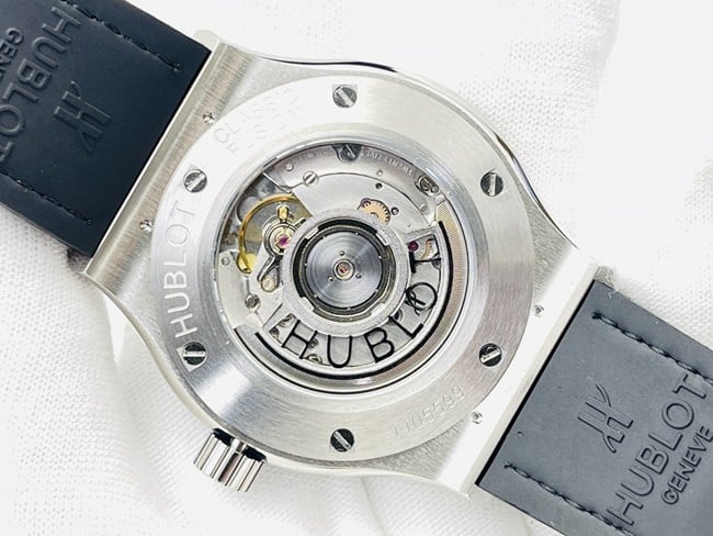 top-tier watch HublotBig Bang Sang Bleu series V3 upgraded version men's blue dial blue belt mechanical leather strap watch movement picture