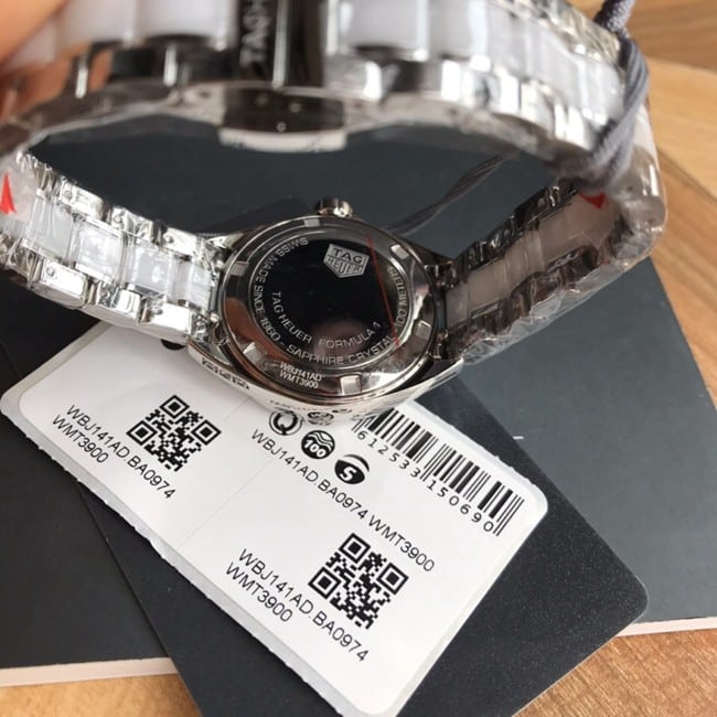 Original watch TAG Heuer Aquaracer series white dialsteel braceletquartz women's watch back cover picture