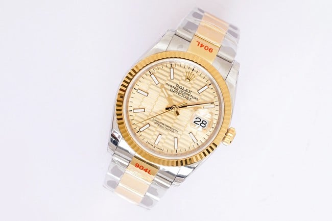 EW FactoryRolextop-tier watch men's gold disc gold belt Oyster Datejust36 series mechanical watch front view