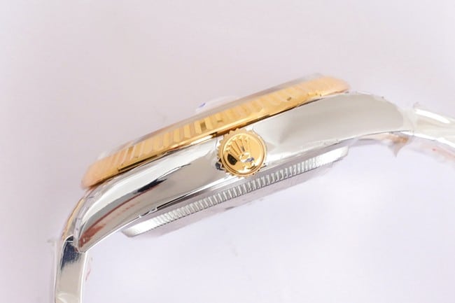 EW FactoryRolextop-tier watch men's gold disc gold belt Oyster Datejust36 series mechanical watch side view