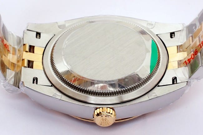 EW Factorytop-tier replicaRolexautomatic movementsteel braceletOyster Datejust36 series men's gold plate gold belt watch back cover picture