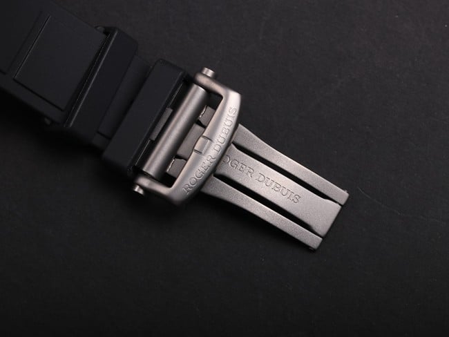 JB Roger Dubuis King Series top-tier watch men's black dialrubber strapautomatic movementtourbillon watch clasp picture
