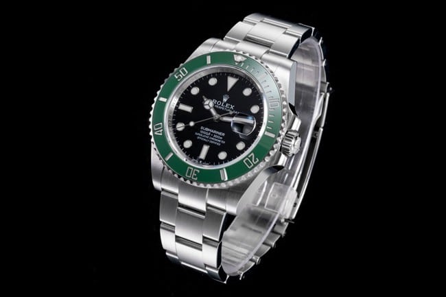 RF factory top-tier watch Rolexautomatic movementblack dialsteel bracelet men's watch front view