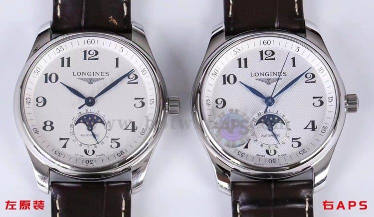 APS factory Longinestop-tier watch master series L2.909.4.78.3moon phase comparison Genuine evaluation crystal comparison chart