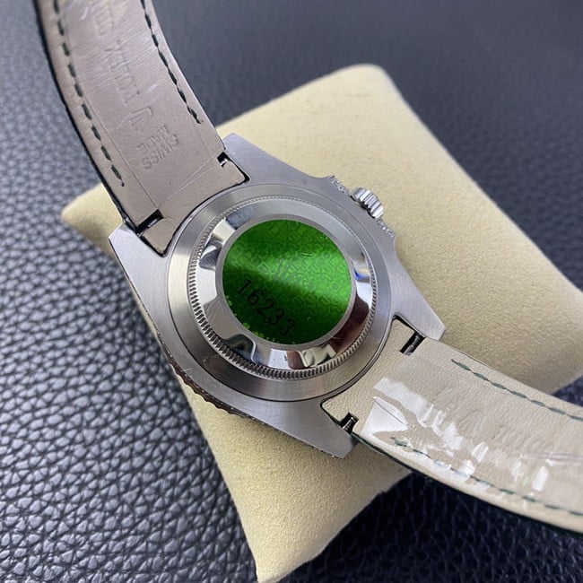 Rolextop-tier watch men's green dial green strap fully automatic movementleather strap watch movement picture
