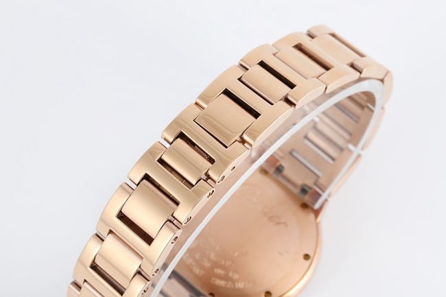 V6 factory Cartiertop-tier watch automatic movementsteel bracelet blue balloon series women's white dial watch clasp picture