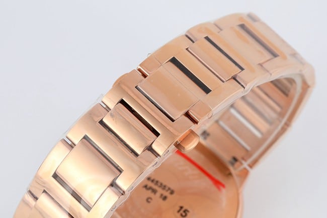 V6 Factory Cartier Top Watch Men's White Dial Gold Band Blue Balloon Series Automatic Mechanical Watch Clasp Photo