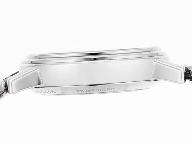 APEX factory top-tier watch Vacheron Constantin men's white dial black belt inheritance series watch side view