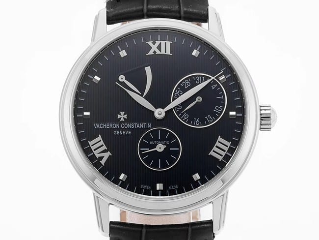 APEX factory Vacheron Constantintop-tier watch inheritance series men's black dial black belt automatic movement watch front view