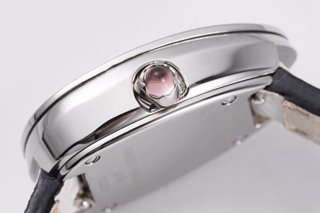 BV factory top-tier watch BvlgariquartzSerpenti series women's white dialleather strap watch side view
