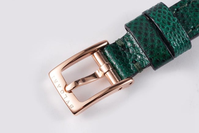 BV factory Bvlgaritop-tier watch ladies green dial green strap quartzSerpenti series leather strap watch clasp picture