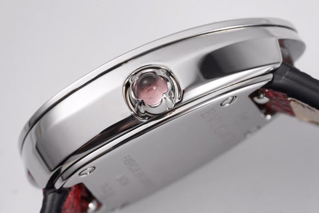 BV Factory Top collectible watches Bvlgari Quartz Serpenti Series Women's Red Strap Belt Watch Side View