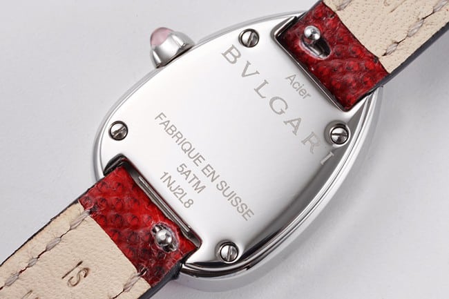 BV Factory Top collectible watches Bvlgari Quartz Serpenti Series Women's Red Strap Belt Watch Back Cover Figure