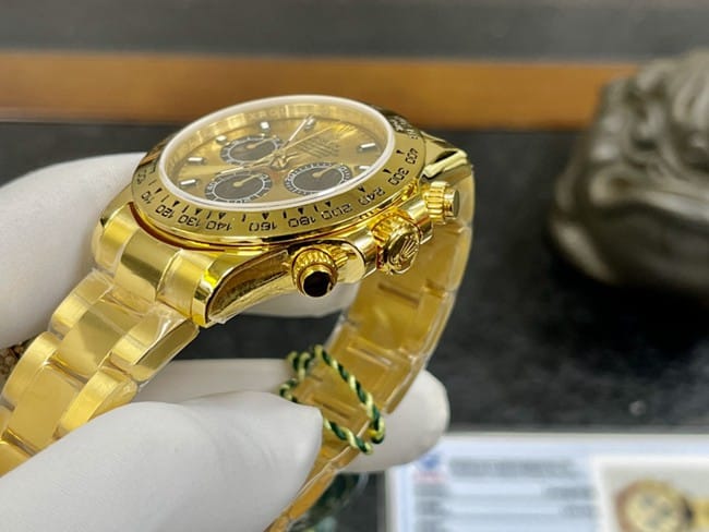Rolextop-tier watch men's gold plate gold belt Daytona series mechanical watch detail shots