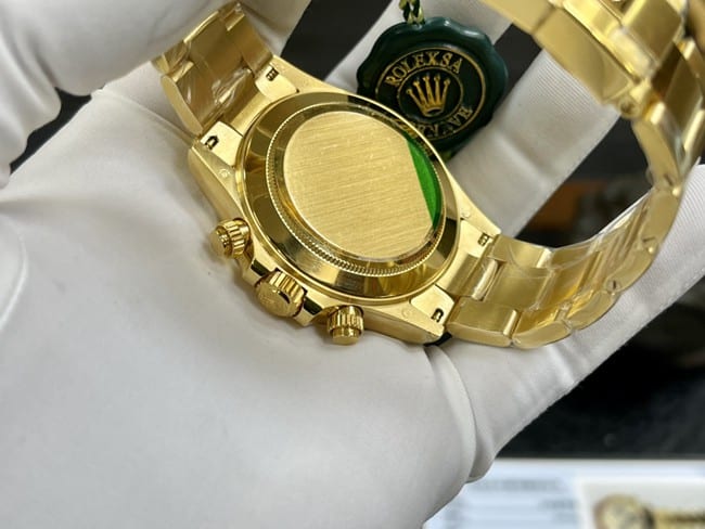 Rolextop-tier watch men's gold plate gold band Daytona series mechanical watch back cover picture