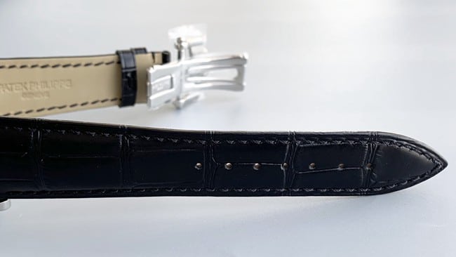 top-tier watch Patek Philippe men's white dial black belt automatic complex function series tourbillonleather strap watch leather strap picture
