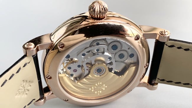 Patek Philippetop-tier watch automatic complex function series tourbillon men's black belt manual mechanical leather strap watch movement picture