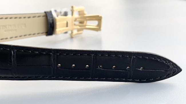 Patek Philippetop-tier watch men's white dial black belt tourbillon automatic complex function series leather strap watch leather strap picture