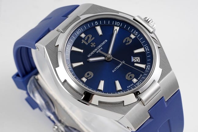 8F factory top-tier watch Vacheron Constantinautomatic movement Across the World series men's blue dialsteel bracelet watch front view
