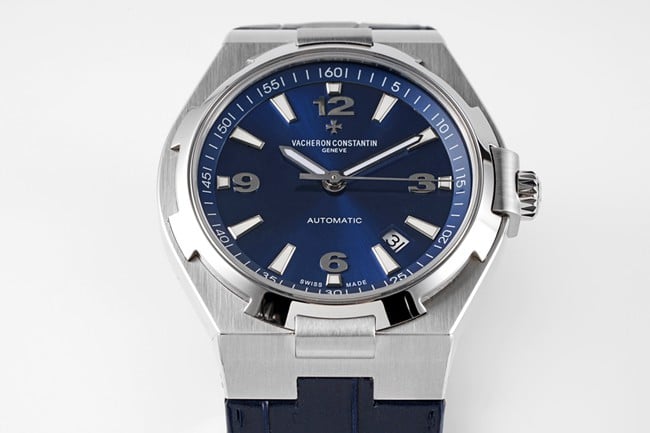 8F factory top-tier watch Vacheron Constantinautomatic movement Across the World series men's blue dialsteel bracelet watch front view