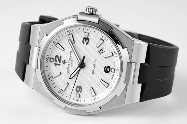 8F factory top-tier watch Vacheron Constantin men's white dial steel bracelet mechanical watch front view