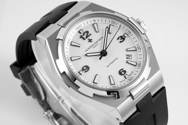 8F factory top-tier watch Vacheron Constantin men's white dial steel bracelet mechanical watch front view
