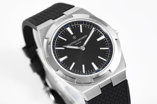 8F factory top-tier watch Vacheron Constantin ultra-thin series men's black dialrubber strap manual winding watch front view