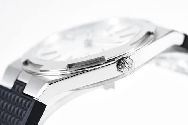 8F factory Vacheron Constantintop-tier watch automatic movement men's white dialrubber strap ultra-thin series watch side view